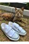 Unisex White Thick Sole Velcro Linen Sports Shoes - 2