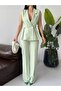 Double-Breasted Sleeveless Jacket and Palazzo Pants Two-Piece Set Women - 8