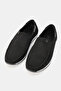 Men's Black Nubuck Genuine Natural Leather Stapled Breathable Loafer Daily Shoes - 2