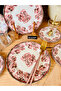 Royal Red 6-Person 24-Piece Tea and Cake Set - 3