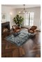 Carpet Rug Anti-Slip - 183 x 275 cm (6x9 ft) - Royal Heritage Design - Smoke Black - 3