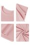 Printed Black - White - Pink 3-Piece Children's T-Shirt 100% Cotton Short Sleeve Knitted Crew Neck - 5