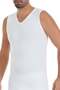 Ribana V-Neck Zero Sleeve Men's Undershirt White 100% Cotton 3-Pack