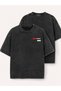 Acid Washed Oversize Unisex T-Shirt Washed Vintage Street Style Street Fashion Cotton Comfortable Fit Daily Wear T-Shirt