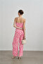 Geometric Patterned Strapless Cotton Jumpsuit - 4
