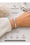 Funda Ayhan Jewelry Silver Color Zircon Stone Handcuff Bracelet