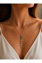 Colorful Flower Figured Y Steel Necklace - 2