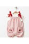 Strawberry Embroidered Pocketed Girls' Jumpsuit - 2