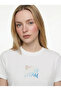 Short Sleeve Ecru Women's T-Shirt Lf2042222 - 4