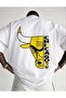 Unisex Colorful Chicago Bulls Printed Crewneck Tshirt