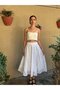 Valerie Flared Lined Long Skirt Women's White - 8