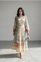 Zmr Detailed Vintage Garden Belted Dress