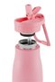 Pink 500 ml Steel School Water Bottle - Steel Thermos with Silicone Body (Dotted) - 50025 - 4