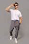 Men's Baggy Style Parachute Fabric Sweatpants with Zippered Pockets and Elastic Cuffs - 5