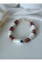 Ceramic Fish Bracelet African Glass Beaded White Cylinder Natural Stone Bracelet - 2