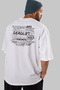 Deadlift Oversize Back Printed White T-Shirt 100% Cotton Streetwear Premium Comfort Fit - 7