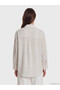Striped Women's Shirt Tunic with Tie Detail - 4