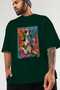 For Dog Lovers 23 Front Dog Print Green Oversize T-Shirt 100% Cotton Unisex Dog Lover Premium Design - 3