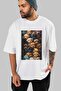 For Dog Lovers White Oversize T-Shirt with 30 Pre-Printed Dog Images 100% Cotton Unisex Dog Lover Premium Design - 7