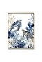 Sea Turtle Linen Printed Framed Wall Art 52x72cm - Blue - 4