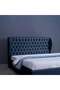 PLUTO HEADBOARD CHANEL NAVY BLUE L-200 : H-125 CM