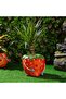Strawberry Magnesia Planter 24x23x20cm - Red
