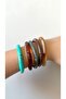 Colorful Flexible Round Bone Bracelet Pntrest Summer Bohem Combination - 2