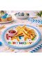 Aura 10-piece Disposable Birthday Party Serving Plate Dia22.3x2.4cm -blue