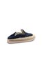 Women's Black Espadrille Shoes with Sequin and Glitter Detail - 3