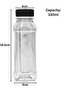 6Pcs Plastic Juice Bottles Clear With Caps Milk Bottle Water Bottles- 330ml - 3
