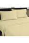 2 Pieces 1cm Stripe Bed Sheets Twin (100x200+30 cm) - Soft Satin Sheet Set with Pillowcases - Deep Pocket, Hotel Collection, Luxury Bedding Set include 1 fitted Sheet, 1 Pillowcase -Camel - 3