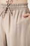 Women's High Waist Wide Leg Pants 1527 - Beige - 5