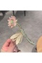 Metal Hair Clip with Lotus Flower and Dragonfly Detail - Elegant Hair Accessory - 5
