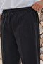 Sports Sweatpants Elastic Waist Cotton Thin Summer Fabric Large Size (Black) - 5