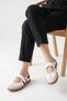 Women's Suede Look Strappy Mary Jane Casual Sneaker White - 2