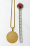 Gold Color Felak, Nas and Nazar Verse Written Spiritual Prayer Design Thick Doc Chain Stainless Steel Necklace - 4