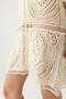 Deep Neckline Knitwear Beach Dress Beige - 4