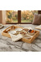 Bamboo Tray 33X23 cm Natural Wooden Serving Tray with Handles Breakfast Tea Coffee Presentation Tray - 3