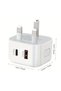 20W PD Fast Charger QC3 0 USB C Dual Port Wall Charger with Type C Cable Quick Charge Adapter for Smartphones Tablets - UK Plug - 2