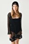 Bead Detailed Summer Knitted Beanie Y8237 Black