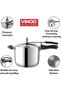 5Liters Stainless Steel Inner Lid Pressure Cooker - 5 Litre, Sandwich Bottom, Induction & Gas, ISI & CE - 5