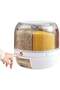 360° Rotatable Cereal & Grain Dispenser 15Lbs – Multi-Compartment Food Storage Container - 4