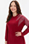 Stone Detailed Comfortable Fit Long Women's Dress - 5