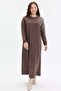Stone Detailed Comfortable Fit Long Women's Dress - 3