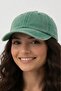 Unisex Dark Green Washed Denim Outdoor Baseball Cap |   Adjustable Sports Cap - 3