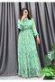 Chiffon Collar Tie Dress - 4
