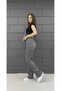 Women's Gray High Waist Lycra/Stretch Spanish Leg Pants - 6