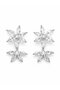 Lotus Model Silver Color Zircon Stone Women's Earrings - 2