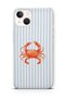 iPhone 15 Plus Compatible Crab Pattern Transparent Phone Case
