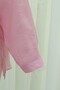 Asymmetrical Embroidered Buttoned Tulle Voile Tunic -Pink - 7